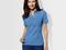 Рубашка-поло женская, светло-синяя, артикул 80142218146